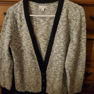 LL BEAN SIGNATURE COTTON LINEN L/S CARDIGAN-NWOT